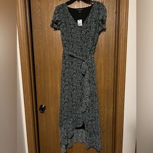 A Pea in the Pod Black Floral High Low Dress